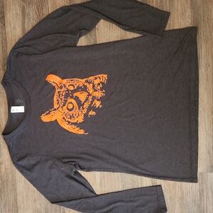 Long Sleeve Printed Owl Tee - Allmade Blank - Size Large
